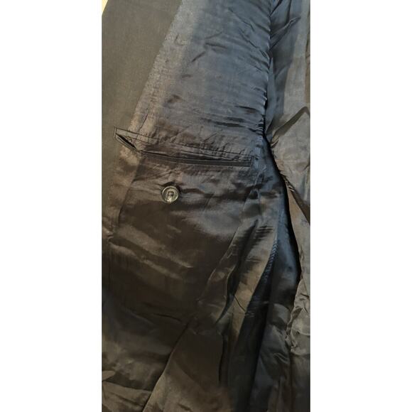 RRL Ralph Lauren 100% Wool Black Blazer Sport Coat 2 Button 44 Short - Picture 4 of 9